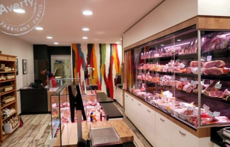 Vitrine murale avec billot solt bois
