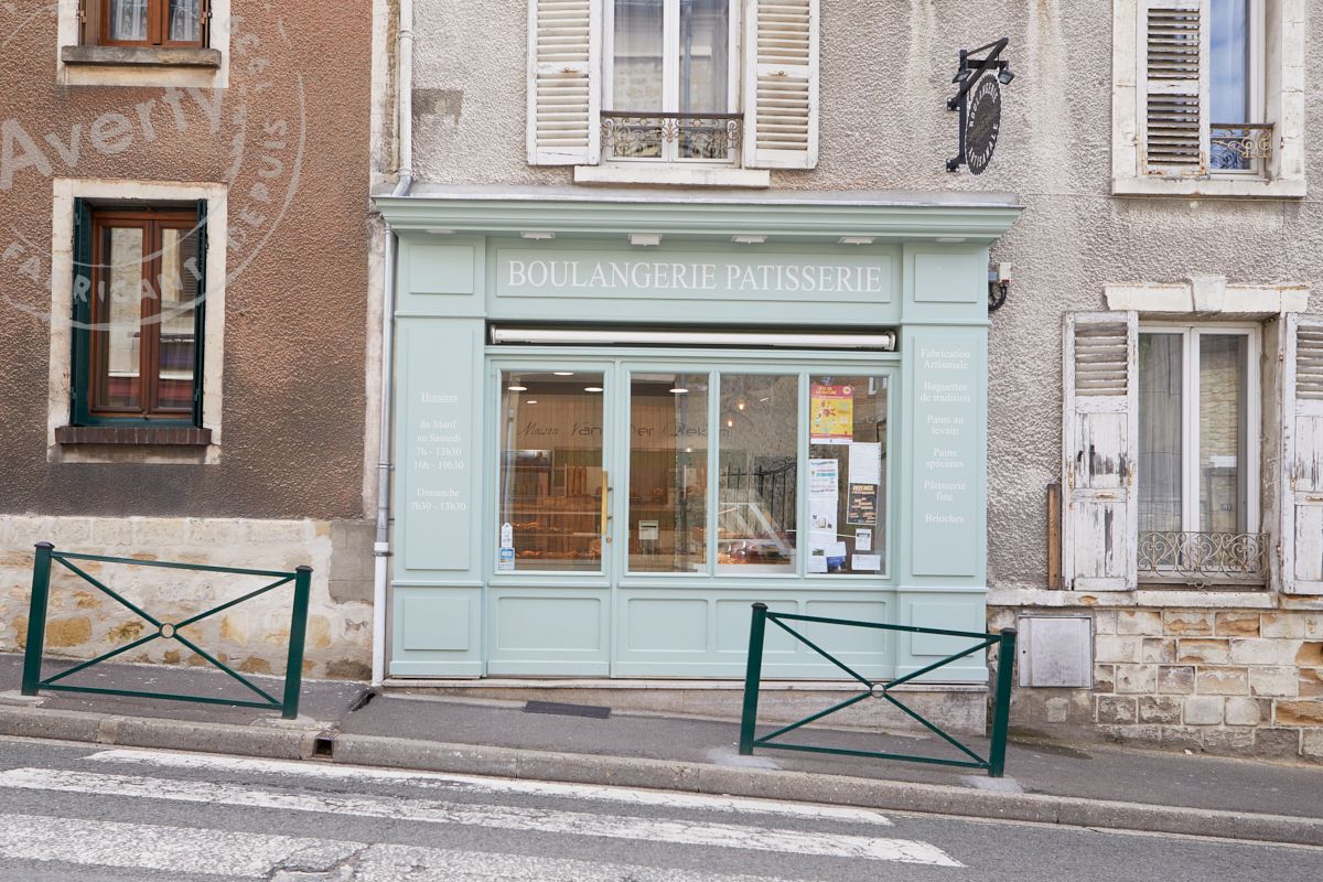 façade Boulangerie VAN DER BAKEN vert clair