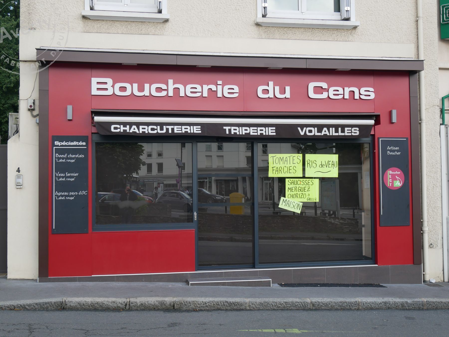 façade boucherie du cens Nantes